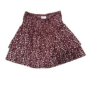 Zara Girls Floral Skirt - Red and Pink Size 11-12